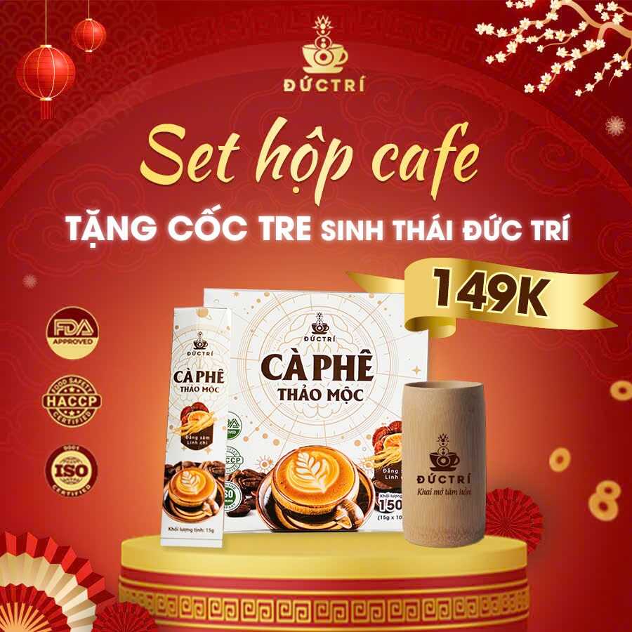 Set hộp cafe Thảo Mộc - Tặng cốc tre sinh thái Đức Trí